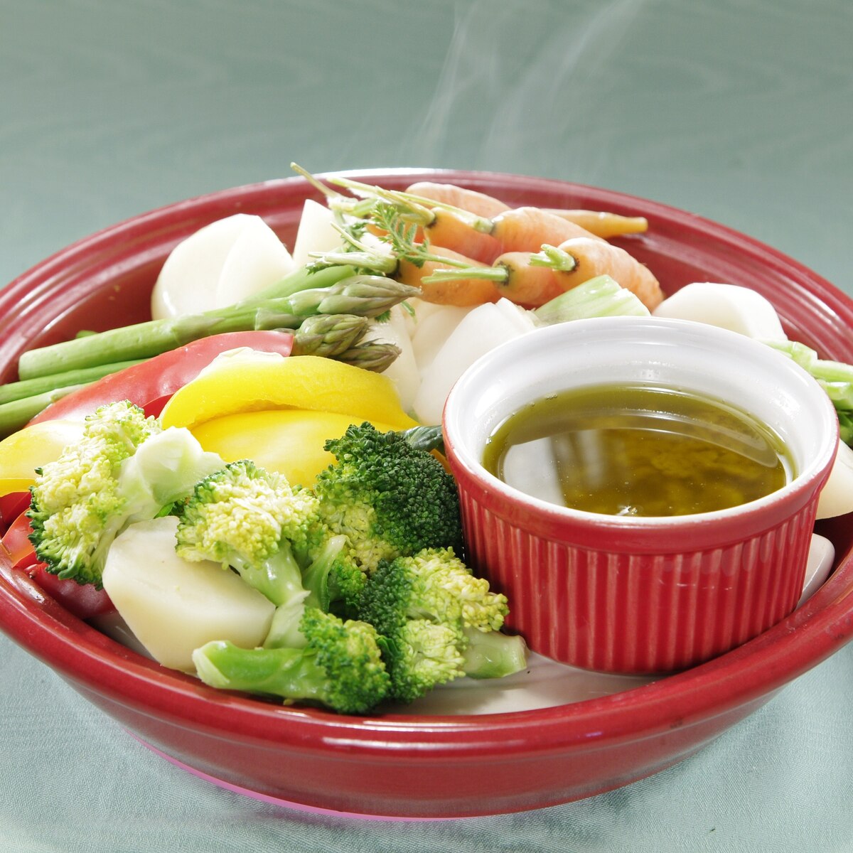 タジンで 彩り蒸し野菜のバーニャカウダ レシピ 作り方 By 楽天出店店舗 クッキングクロッカ楽天市場店 楽天レシピ